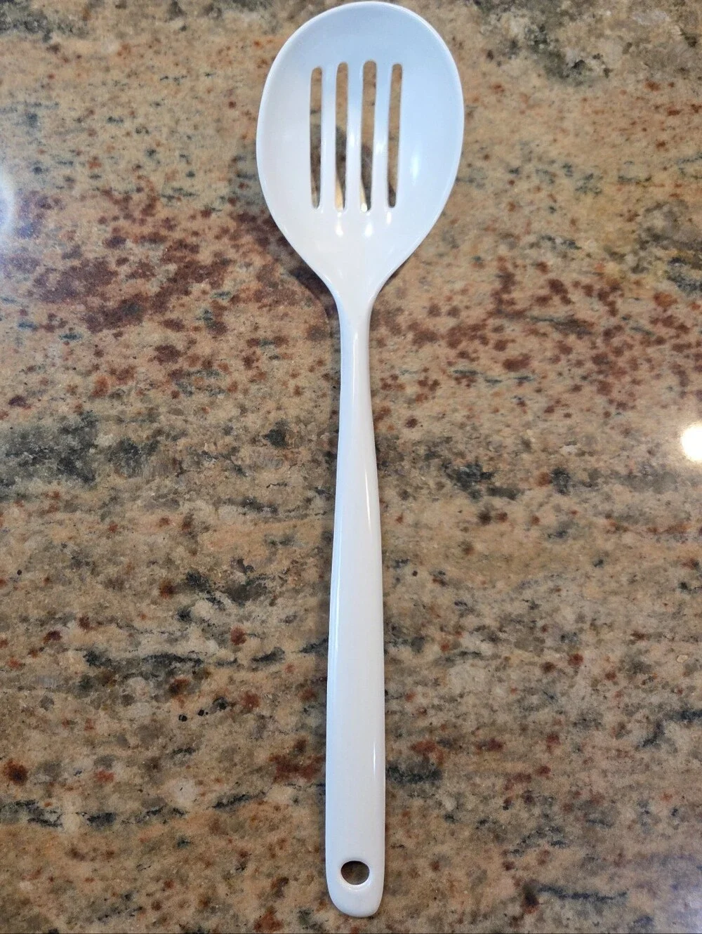 Copco Kitchen Utensil White Melamine Server Rare Vintage Slotted Spoon 645